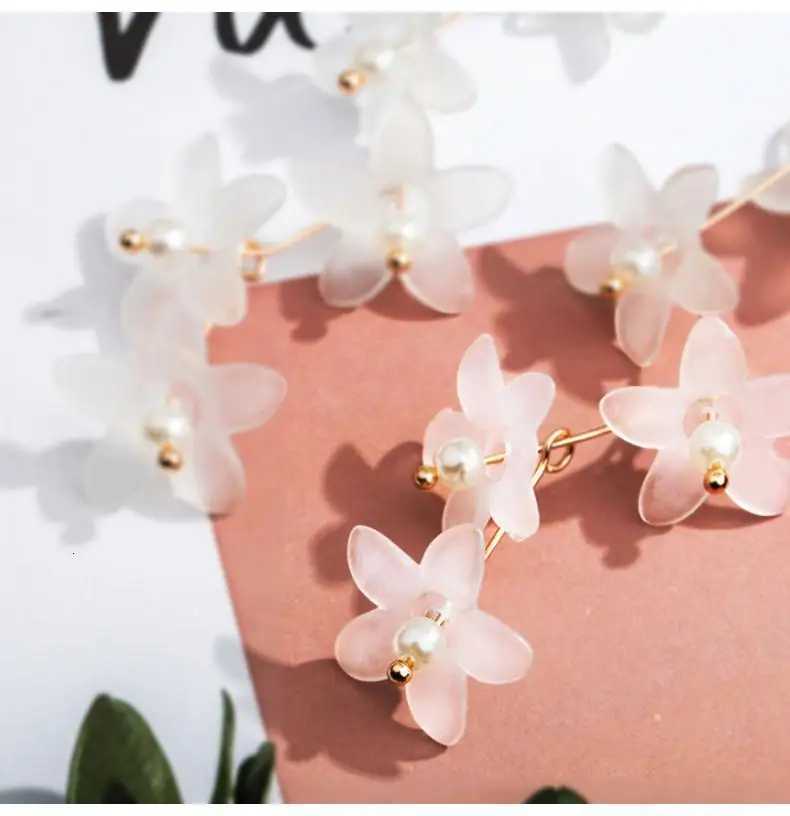 Korean Temperament Flower Elegant And Fresh Long Zircon Earrings Flowers Stud Earrings For Women Vintage Earrings Fine Jewelry Y250812