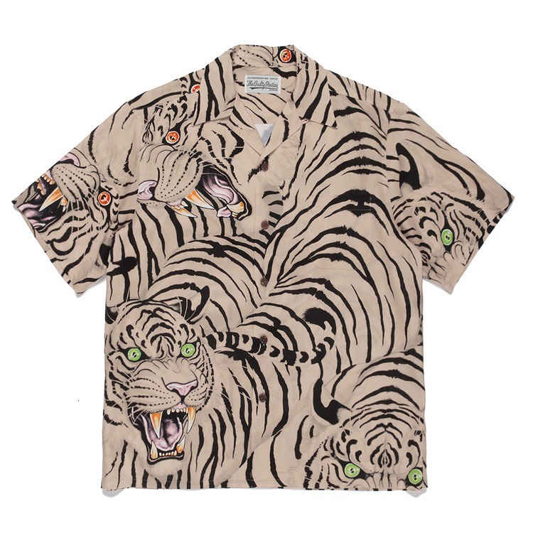 Cloud Pattern TIM LEHI Dragon Tiger Casual Short Sleeve Hawaiian Shirt for Men and Women - view 7