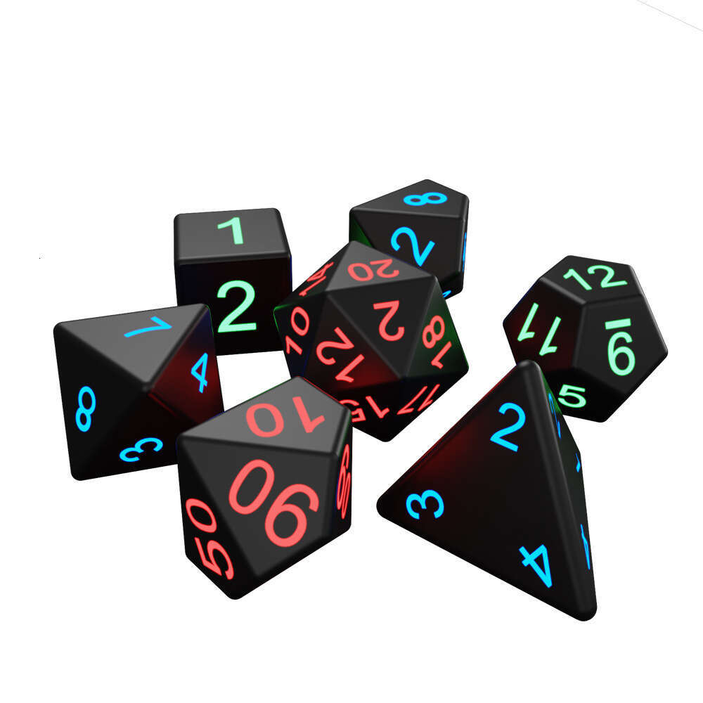 Hot Item Colorful Multi-Sided Electronic Toy Glowing Entertainment Role-Playing Tabletop Game Rechargeable Dice Set