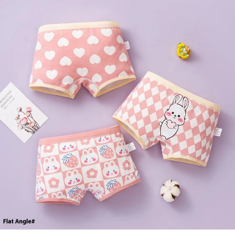 Girls Korean Cotton Three Panties 3PCS Childrens Noncardboard Boxer Briefs Elementary School Students 250812