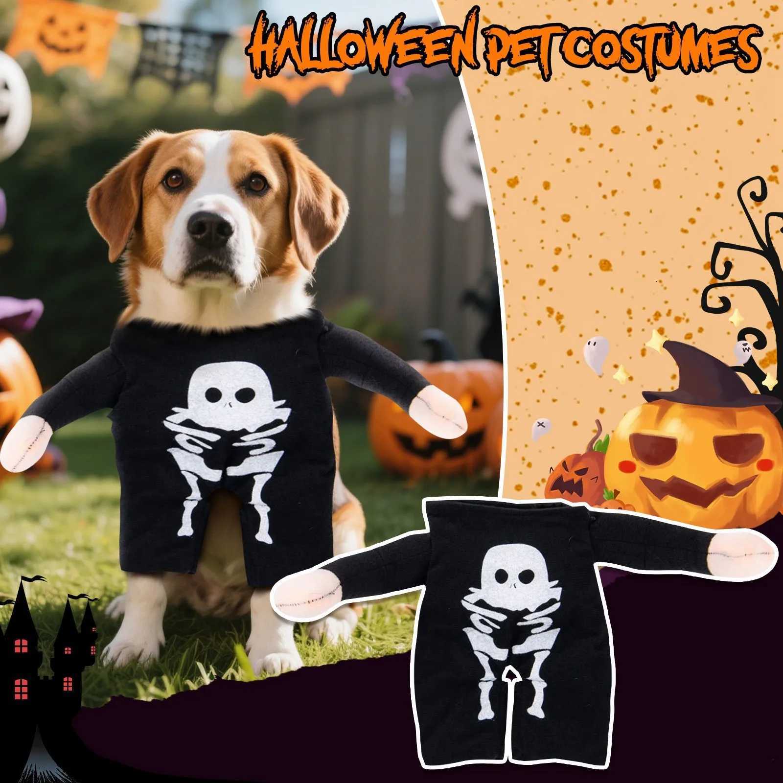 Halloween Funny Skeleton Pet Clothes Cute Dog Cat Cosplay Costumes Halloween Theme Party Festival Atmosphere Decoration Outfits XJ250813