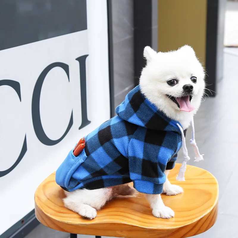 Autumn and Winter Warm Pockets Zipper Small Medium and Large Dog Clothes Pet Cat Teddy Bathroom Clothing Supplies XJ250813