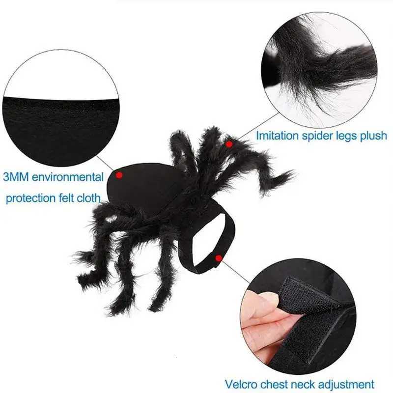 Spider Costume For Cats Fun Realistic Dogs Cats Cosplay Outfit Scary Halloween Costume For Pets Festive Costume For XJ250813