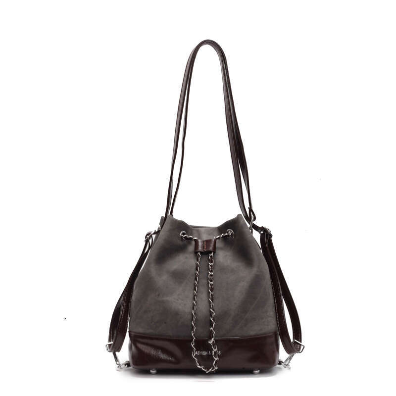 Designer Bags Versatile drawstring bucket bag, Fashionable retro ladies' backpack, lightweight travel bag,Luxury shoulder bag, High quality autum
