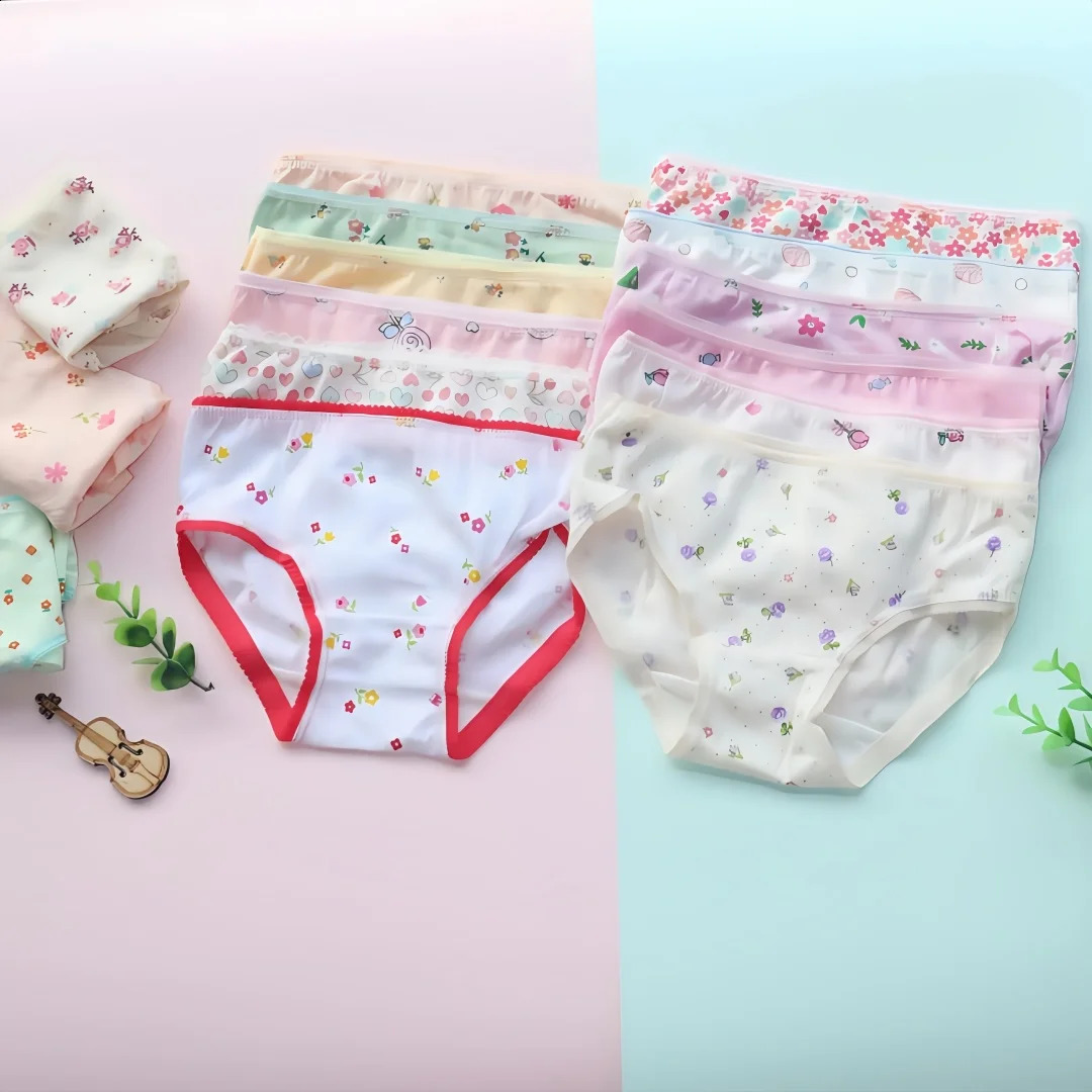 12pcsLot Baby Underwear Kids Panties Briefs Girls Underpants 212Years 250812