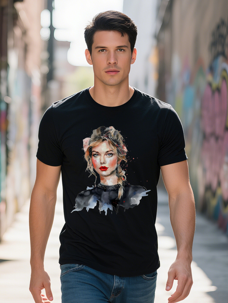 Men S Casual Crew Neck T-Shirt Knit Fabric Slight Stretch Regular Fit Summer Fashion gm Print Graphic