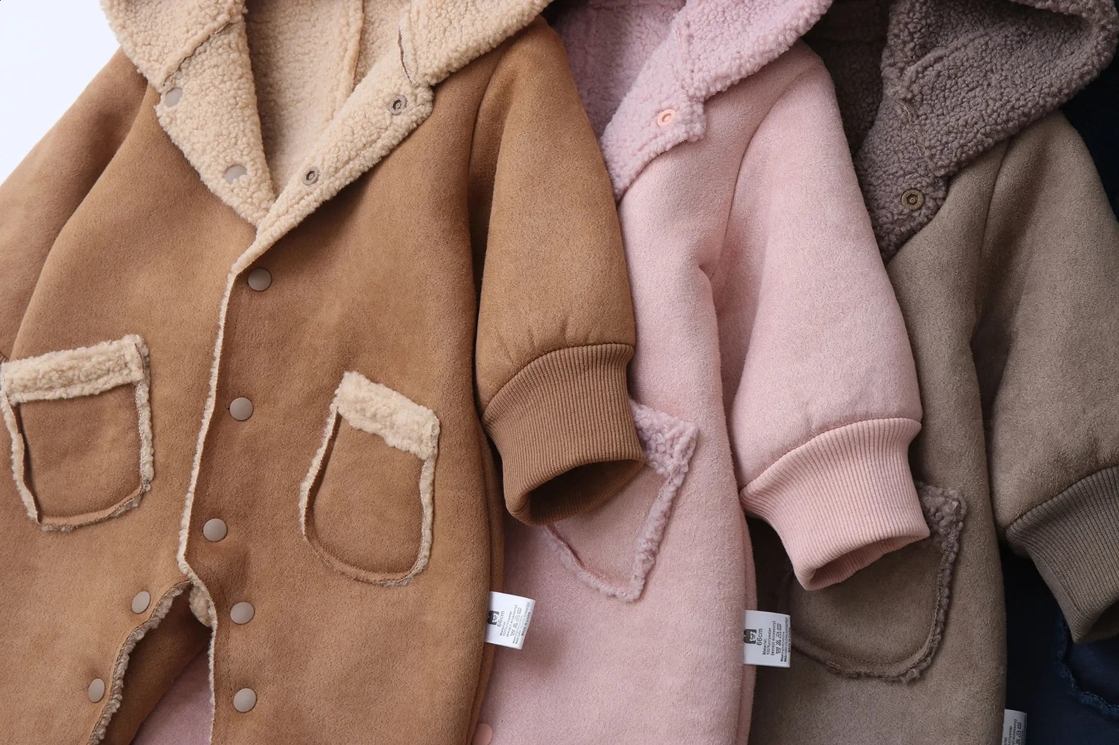 Autumn Winter born Baby Hooded Romper Thickened Fleece Warm 02Y Jumpsuits Windy breaker Infant Playsuit Jacket 250812