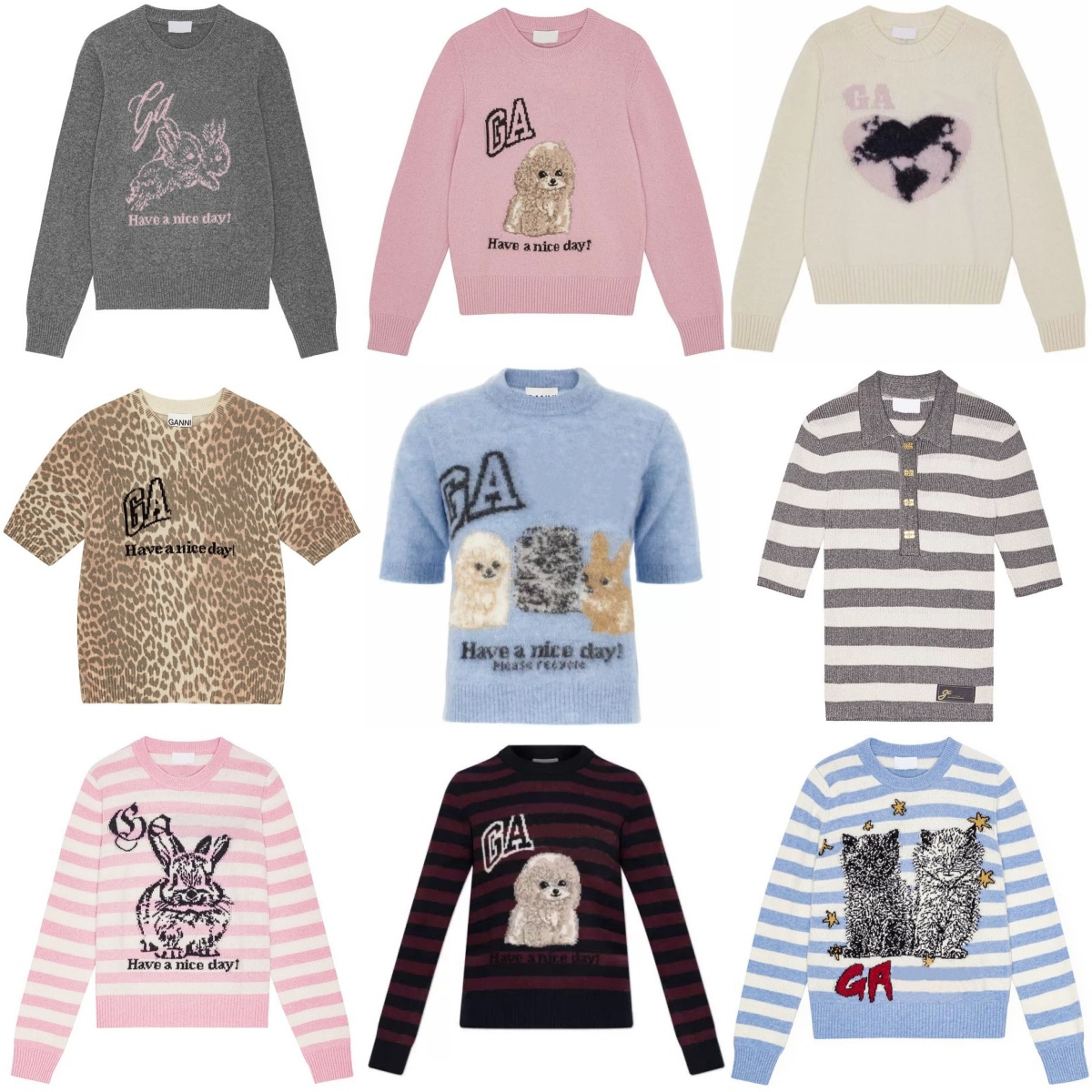 Women Designer Sweaters Knitted Blend Wool Pattern Sweater Printed Hoodie Fashion Parke Sweatshirts