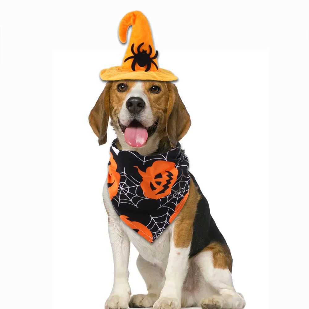 New Halloween Pet Set Bat Hat Pumpkin Drool Towel Dog Cat Outfit Funny Accessories Photography Holiday Party Pet Daily Life XJ250813