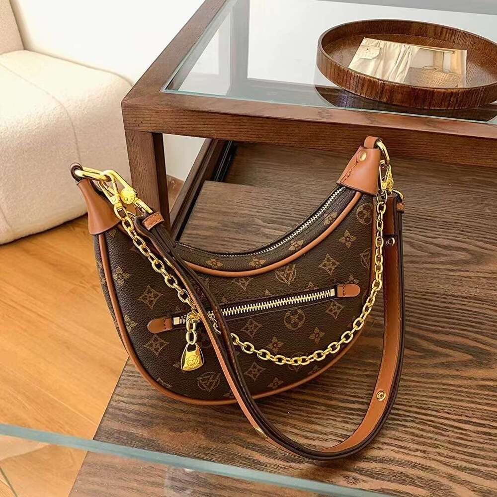 Fanghua Light Old Flower Chain Underarm Casual Pea 2024 New Crossbody Women's Single Shoulder Crescent Bag dh2665016