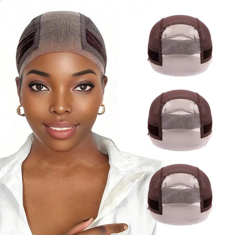 Wig Cap with Grip Band for Keeping Wigs in Place More Full Cap-wide Transparent Lace for Lace Front Wigs 250812