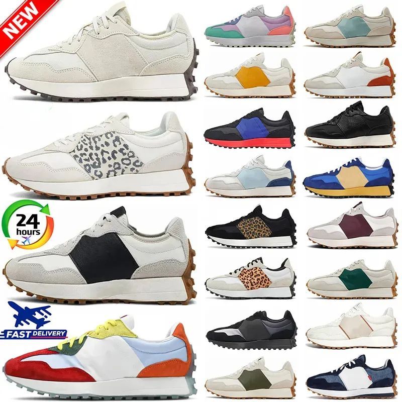 new 327 Running shoes womens designer sneakers mens Sea Salt vintage beige Moonbeam leopard print black white orange grey men trainers