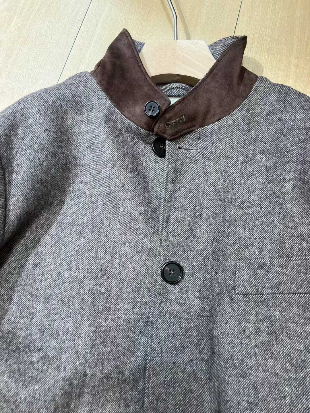 Winter-autumn classic womens turn-down collar wool jacket Z250813