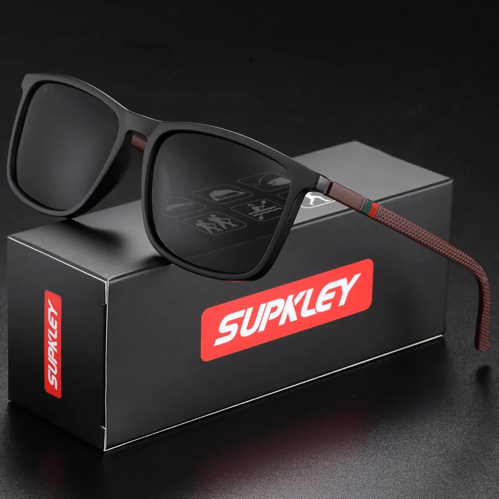 SUPKLEY Sports Sunglasses for Men Polarized Comfortable Wear Square Sun Glasses Male Light Weight Eyewear Accessory with Origina 250804