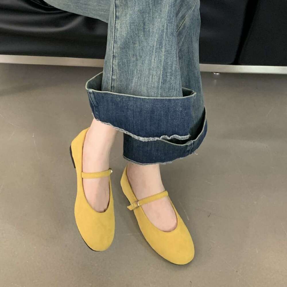 Flat Red Single Designer shoe Fairy 2025 New Summer Ballet to Match Skirts Mary Jane Shoes