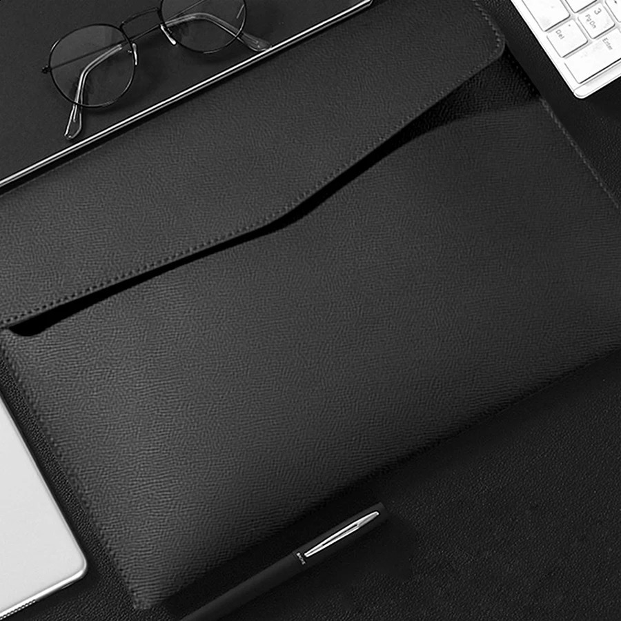 Leather Document Bag A4 Envelope Document Holder Quality PU Leather Document Pouch Femme Document Organizer File Bag 250812