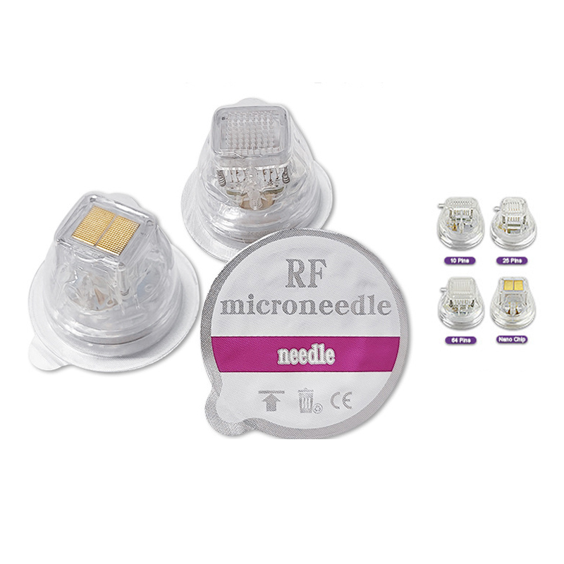 Gold-plated Disposable Needles Fractional Radiofrequency (RF) Microneedle Nano Pin Needle Cartridges with Options: 10, 25 & 64 Pins