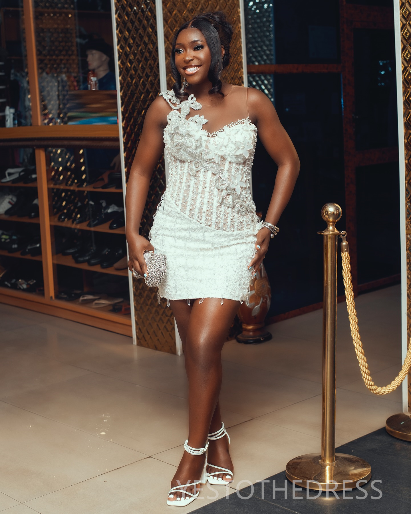 2025 Ivory Cocktail Dresses For Women Short Mini Dress Sheer Neck Sequined Lace Pearls Tassel Flora Homecoming Dresses Mini Gown For Nigeria Black Gir