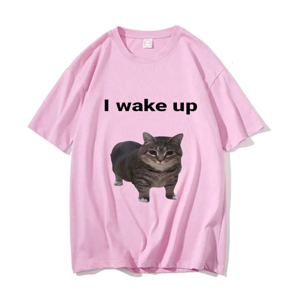 2025 Summer New Women's Tank Top Cute Cat L Awakening T-shirt Funny Cool Classic Men's Women's Retro Neutral Street Wear T-shirt design