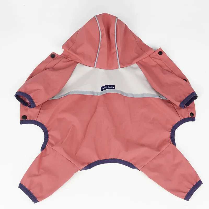 Pet and Dog Raincoat Rainproof Breathable Pet Clothing Reflective Printed Four-legged Pet Supplies XJ250813