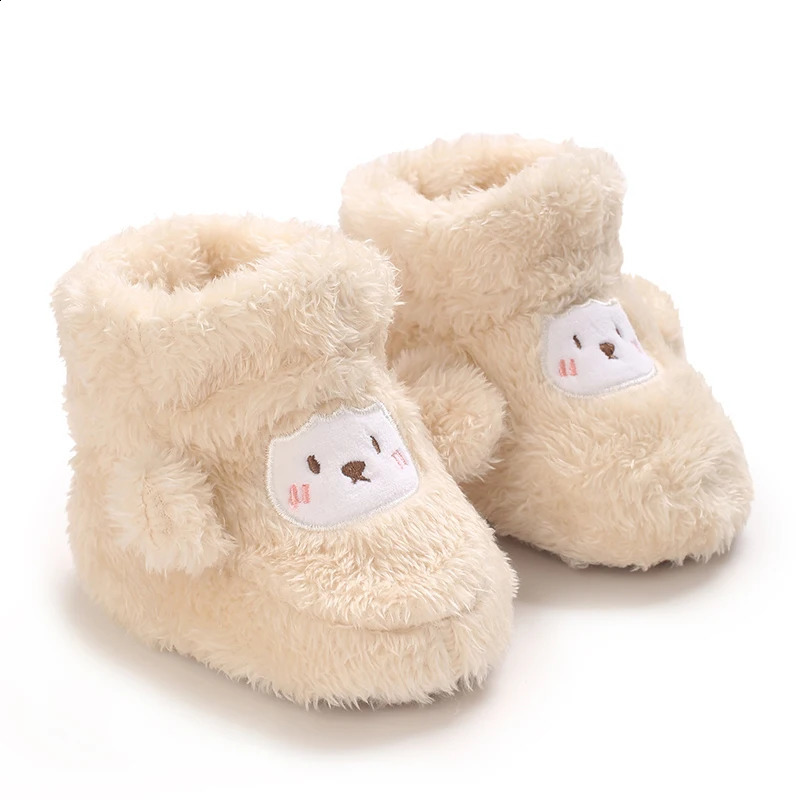 Winter Baby And Girl Warm Plush Boots With Cute Cartoon Comfortable Soft Soles Suitable For borns Aged 018M 250812
