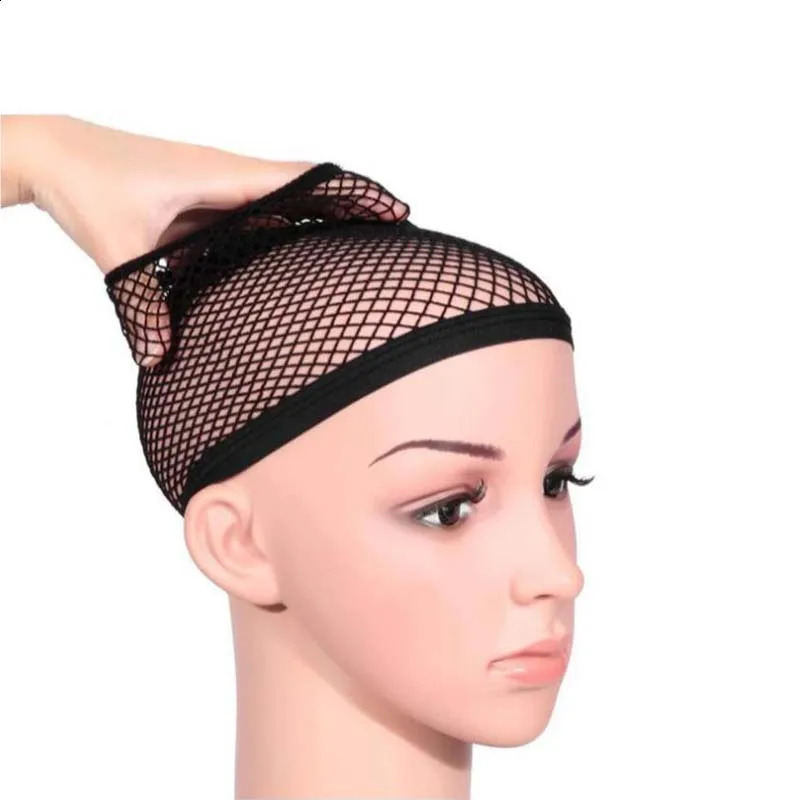 Top Sale 1 Pcs Hairnets good Quality Mesh Weaving Black Wig Hair Net Making Caps Weaving Wig Cap Hairnets 250812