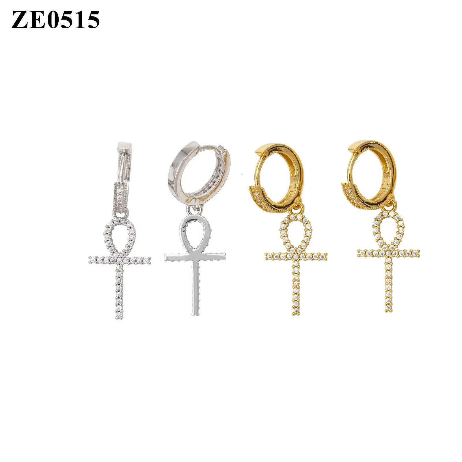 925 Silver Cross Style Earrings VVS Silicon Stone Iced Out Stud Earrings Special Law Tester Premium Jewelry