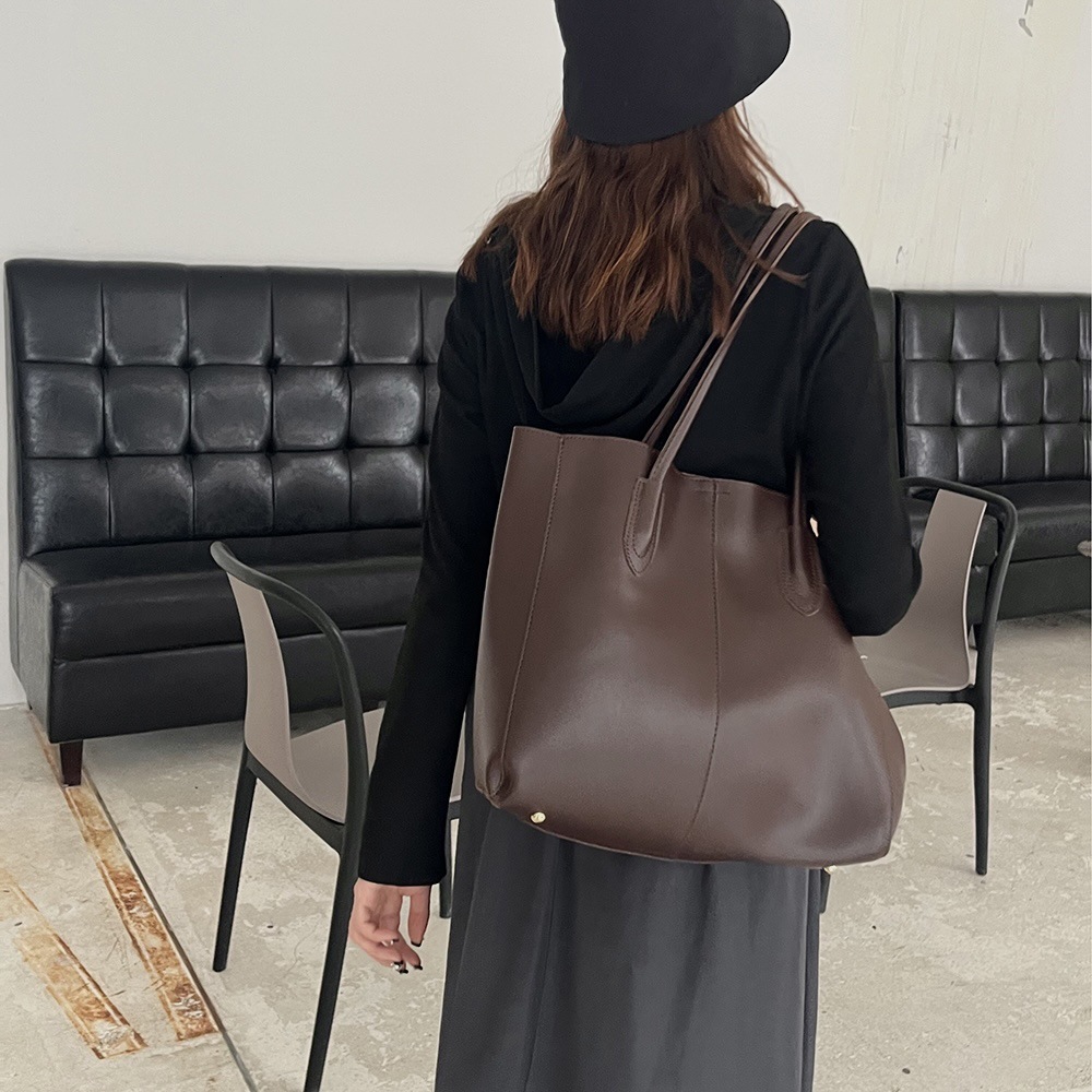 Tote for Women Korean Version Commuter Versatile Ins Style Large Capacity Shoulder Autumn Winter Mother-Daughter Big Bag Trendy ddmymarket