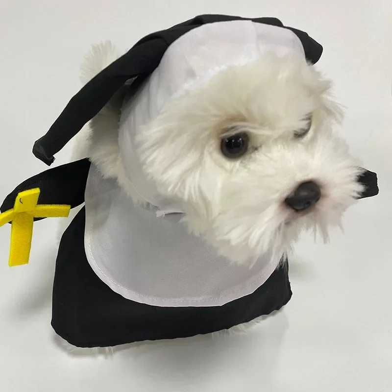 Pet Costume Set Three-Dimensional Modeling Nun Style Contrast Color Dress Up Cosplay Halloween Dog Transformation Clothes One Set XJ250813