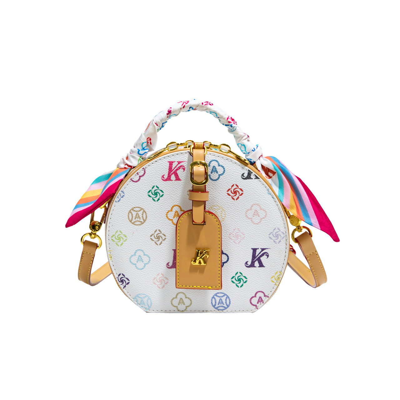 Tiktok Internet Celebrity Hot Sale Fashion Small Round Bag 2025 New Style Lady Designer Handbag Elegant Casual Shoulder Bag High-end Dinner Bag Wallet