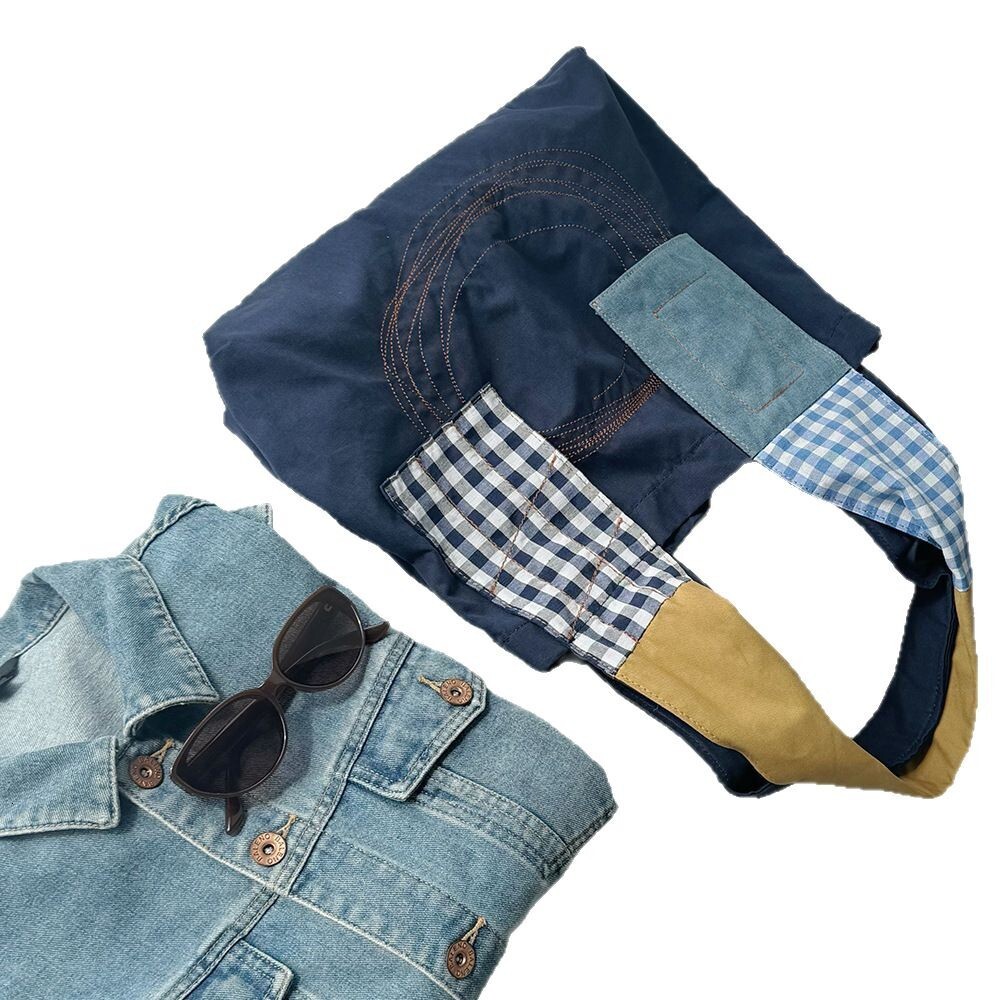 2025 New Casual Loose Feel Patchwork Tote Students, Commuting, Large Capacity Shoulder Bag for Women ddmymarket