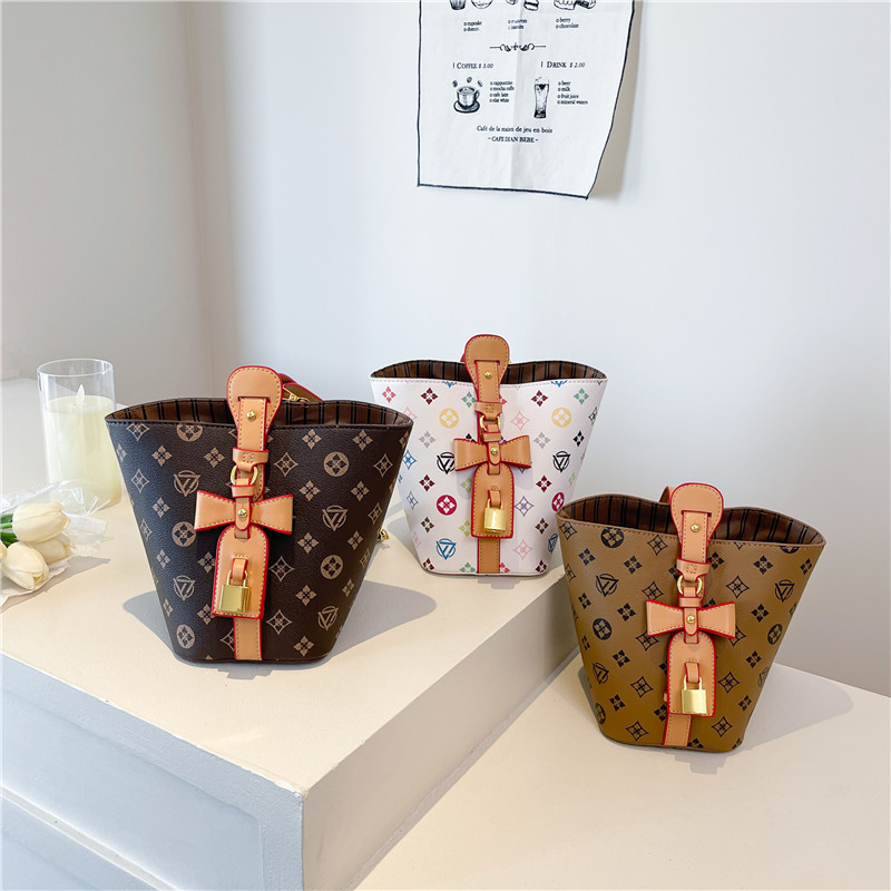 2025 New High - end Color - blocking Mother - Daughter Bucket Bag Single - shoulder and Cross - body Trendy Cross - border Women's Bag bags