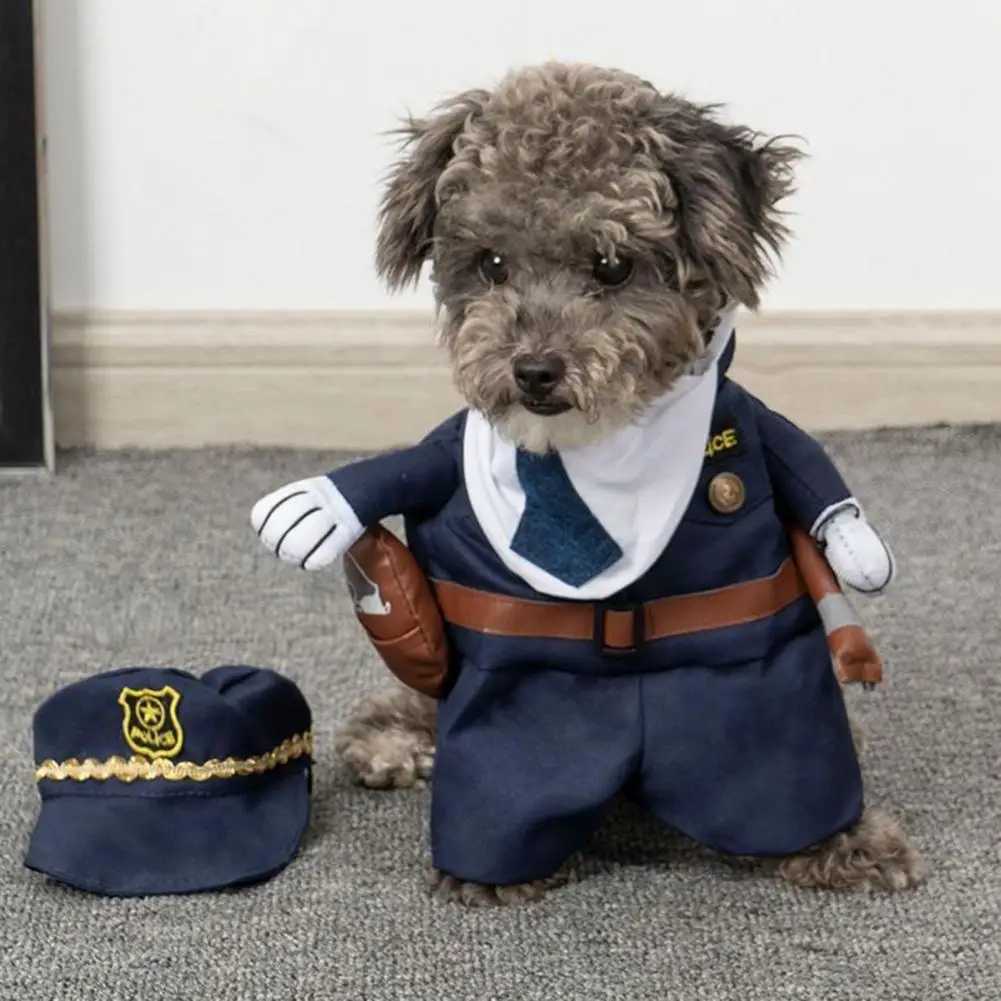 Pet Transformation Costume Cute Pet Costume Funny Dog Costume Set for Halloween Christmas Parties Comical Police Set XJ250813