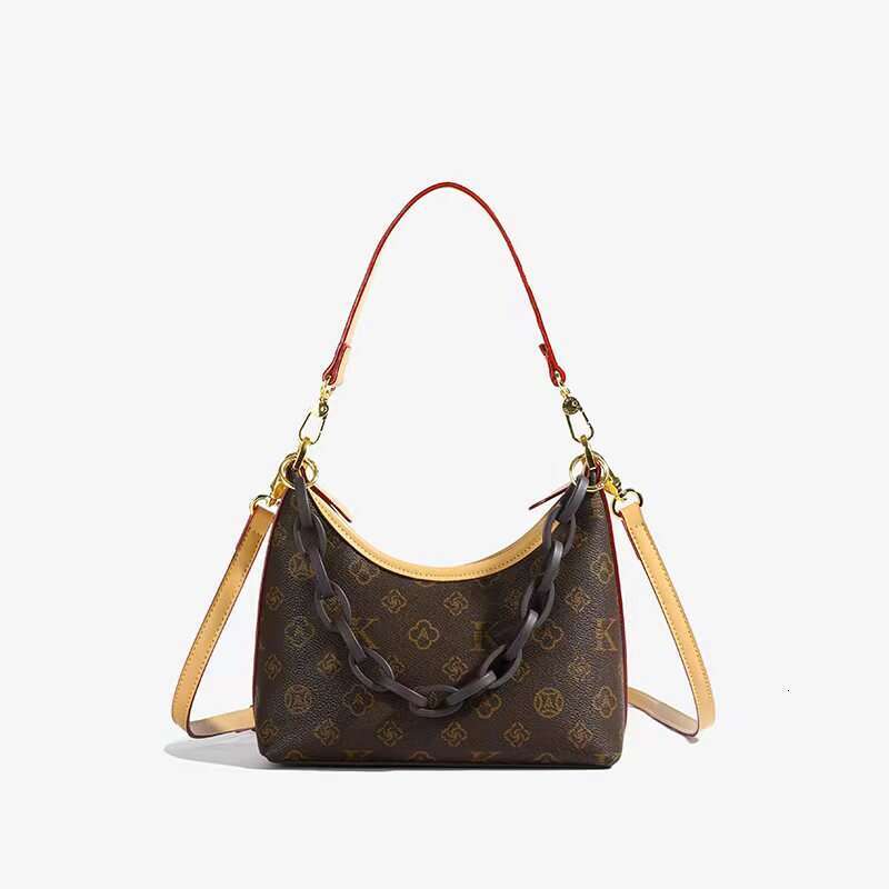 DHessentials Gutiko Crescent New Moon 2025 High-end Luxury Fashion Old Flower Single Shoulder Underarm Bag Trend