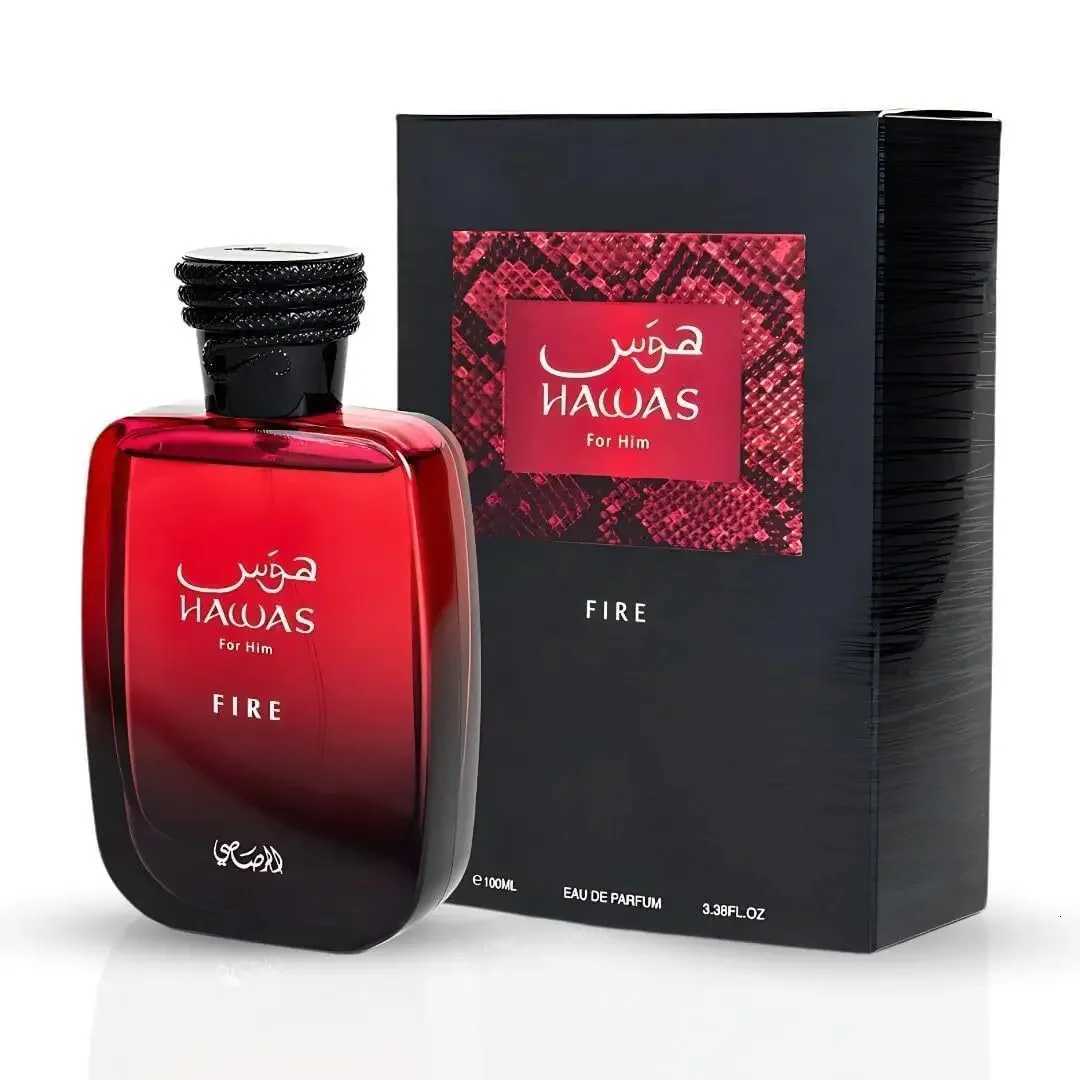 RASASI Hawas Fire Eau De Parfum Spray 100ML (3.4 Oz) - Bold Long Lasting Arabian Perfume For Men With A Fiery M250813