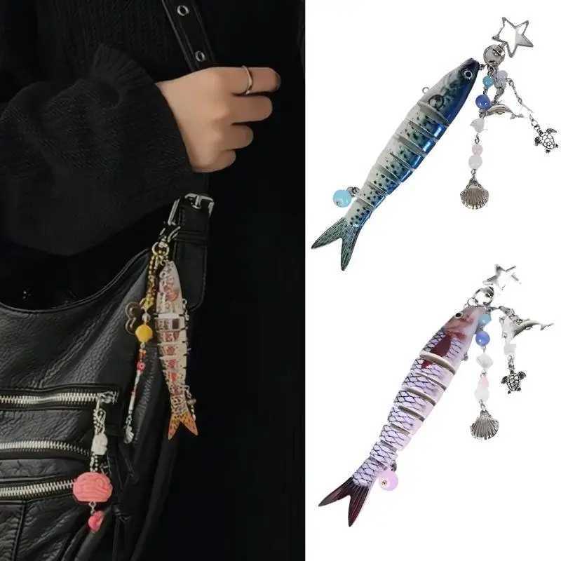 Creative Fish Keychains Fun Fishing Lover Pendant Fashion Fisherman Master Keyring I Love Fishing Pendant Backpack Accessories Y250814