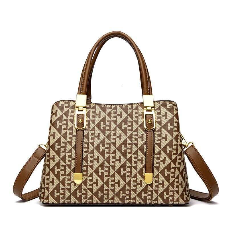 Handbag New Women's Shoulder Simple Atmosphere French High-end Middle-aged Mom Crossbody Bag