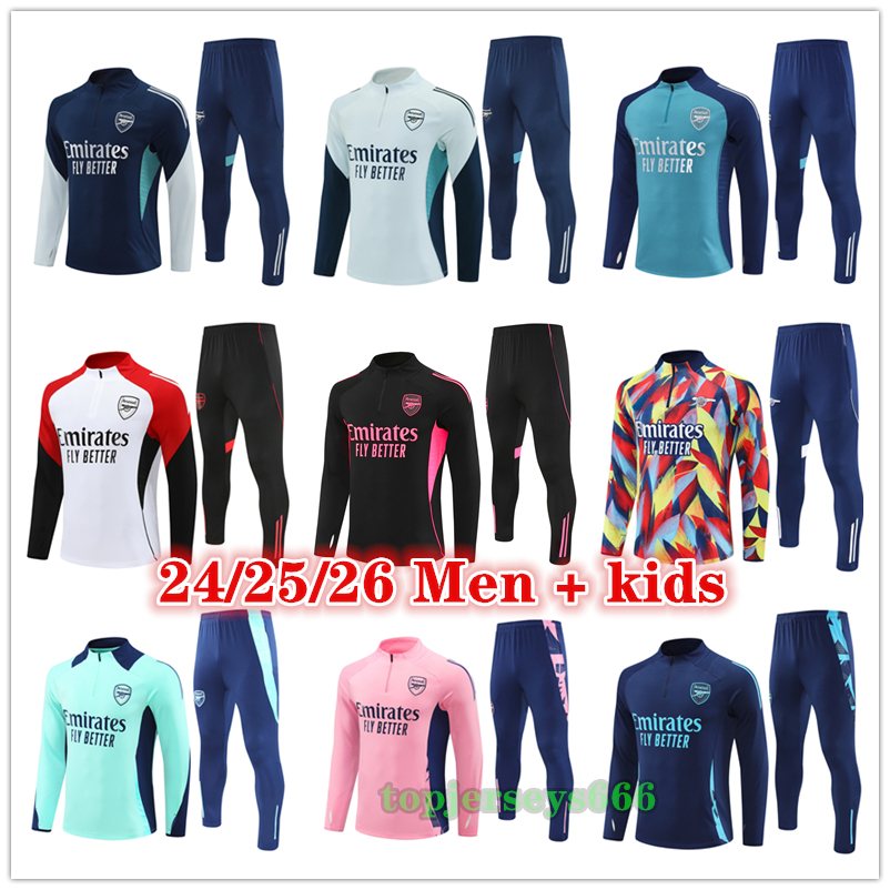 2025 2026 Arsen soccer tracksuit men and kids training suit 24 25 26 football tracksuit jogging kits Survetement Foot chandal futbol