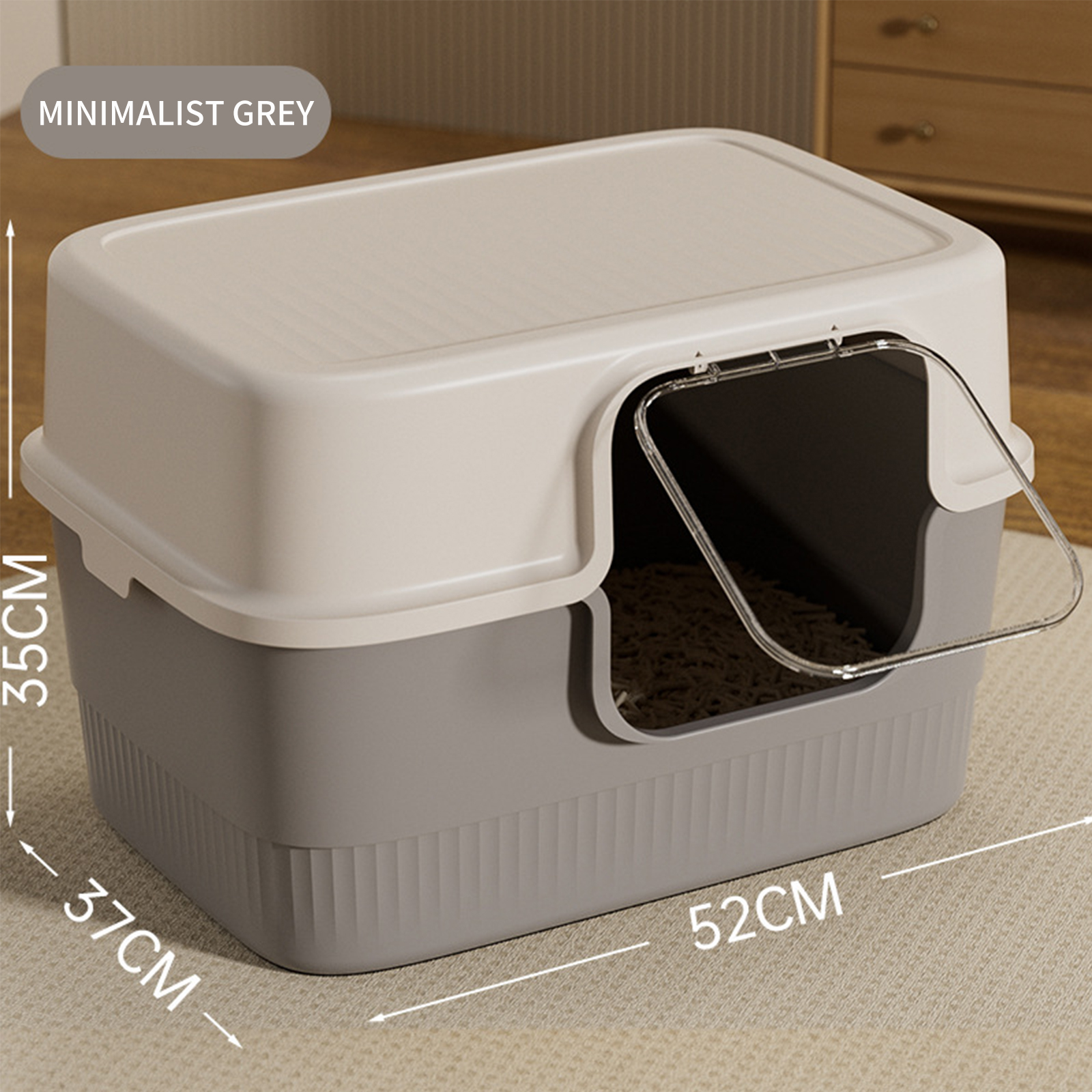Cat litter box, oversized, fully enclosed, odorproof, deodorizing, giant cat toilet, splash proof, cat litter box, pet supplies