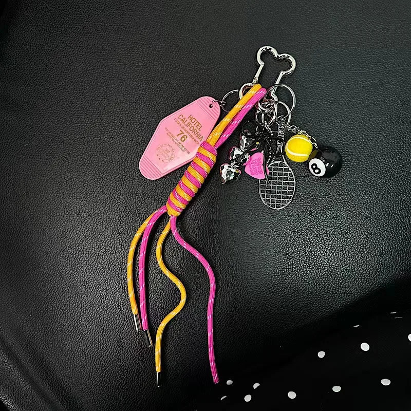 Small Niche Instagram Blogger With The Same Bag Accessories Diy Accessories Keychain M Series Woven Rope Mobile Bag Pendant 250811