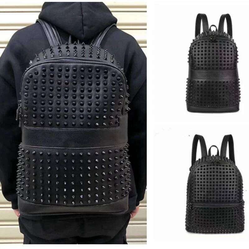 European And American Fashion Personalized Rivet Decoration Backpack 2025 New Large Capacity Punk Motorcycle Style Women's Bag