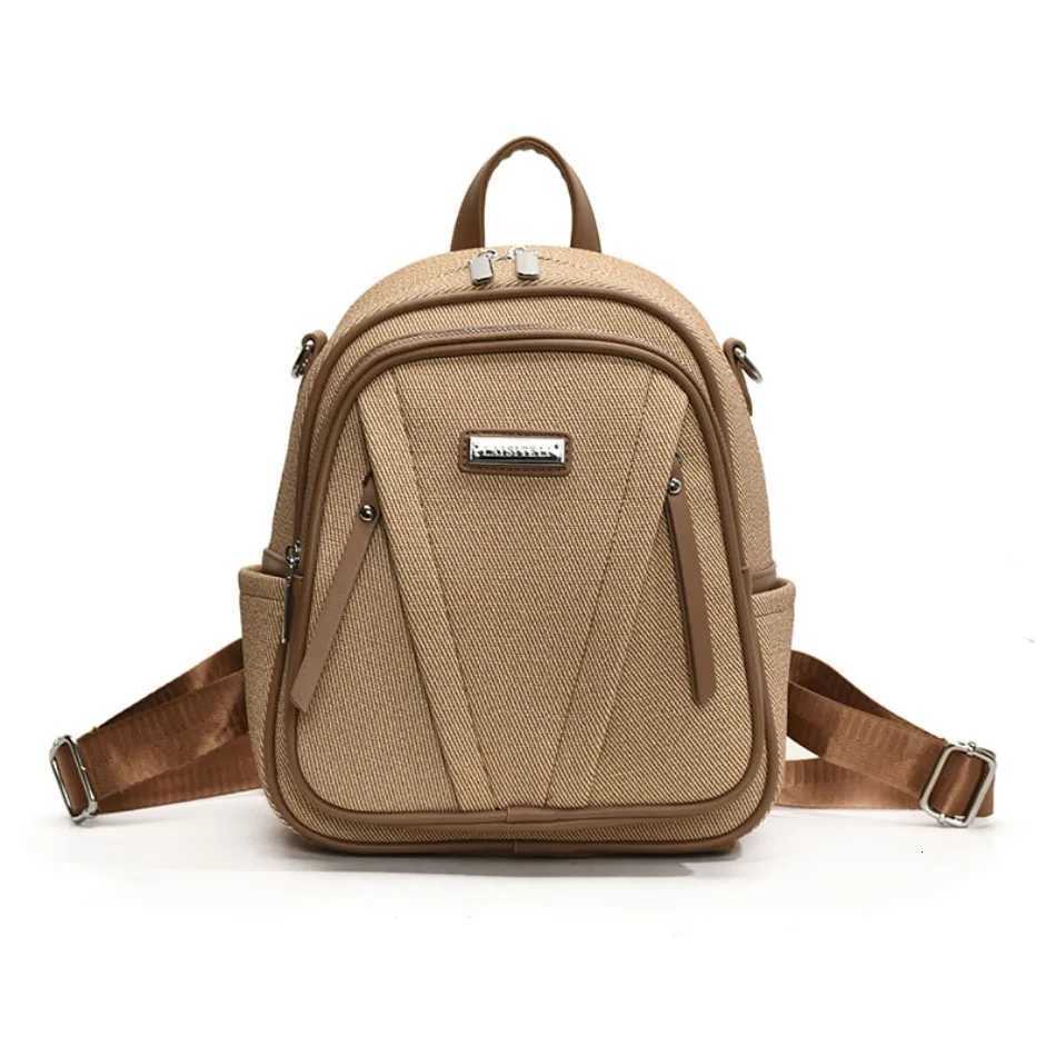 2025 New Women Backpack High Quality Solid Color Backpack Fashion Lides Shoulder Bags Multifunctional School Bags for Girls Sac XJ250814