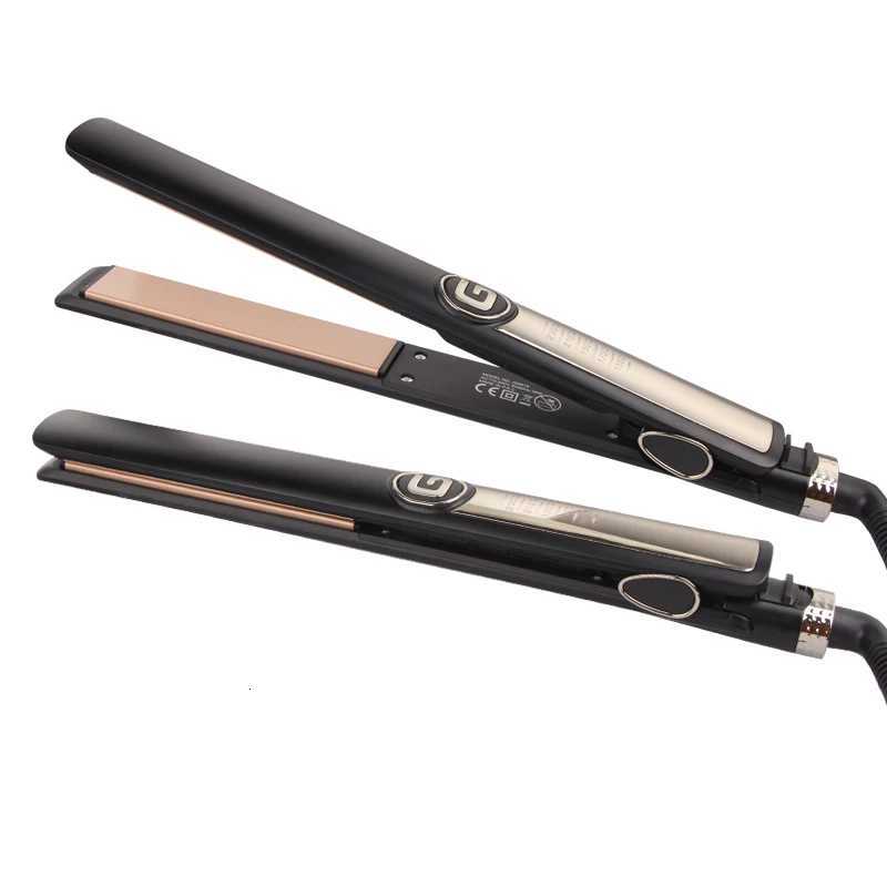 Professional Salon Flat Iron 2 in 1 Straightening Curling Iron and Straight Ceramic Hair Straightener W250814