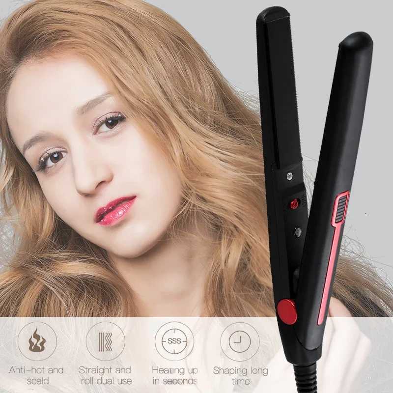 Mini Professional Hair Curler Straightener 2 in 1 Straightening Flat Iron Household Women Curling Iron Hairdressing Styling Tool W250814