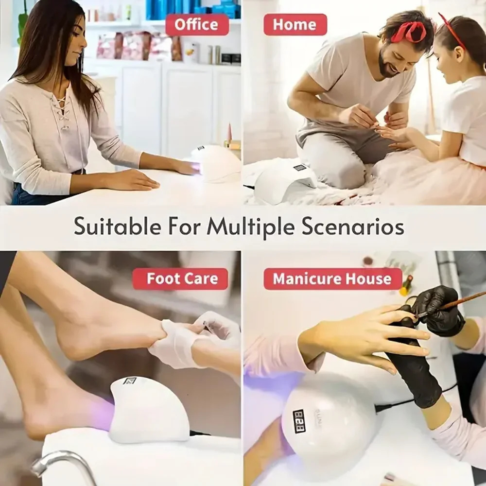 LINMANDA SUN5 Nail UV LED Lamp Nails Dryer Gel Nail Polish With 4 Timers Automatic Sensor LCD Display Professional Nail Lamp 250807