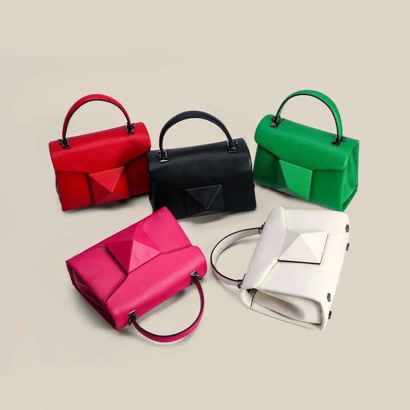 Summer New Nichedesign Original Cropped Studded Small Square Bag Single Shoulder Slant Cross Women's