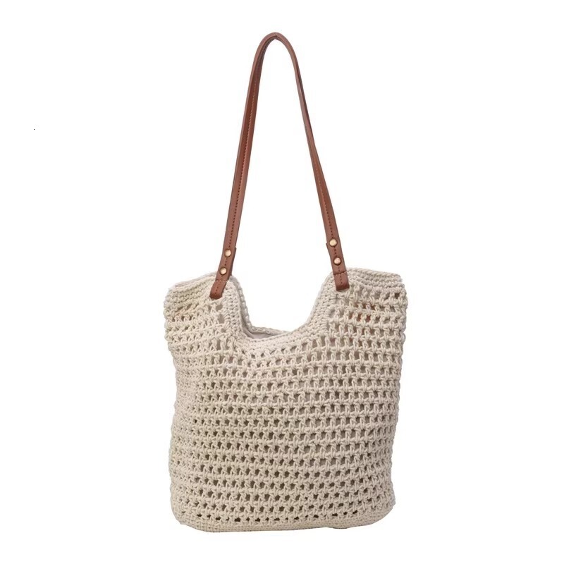 Designer's Straw Weaving Storage Bags, Luxury Bags, Custom New Simple And Multi-functional Beach Bags, Vacation-style Large-capacity Handcrafted 