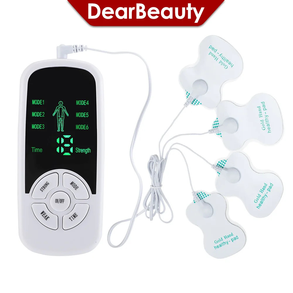 EMS Electric Muscle Stimulator 6 Modes Tens Unit Machine Meridian Physio Pulse Abdominal Prostate Body Massager 250812