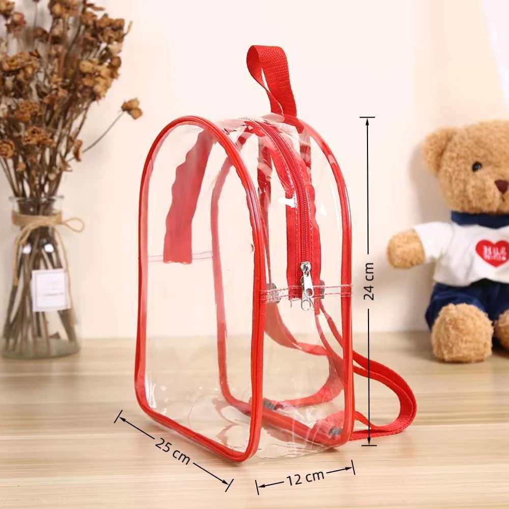 Fashion Waterproof Clear Backpack Small Zipper PVC Backpack Transparent Cell Phone Bag Beach XJ250814