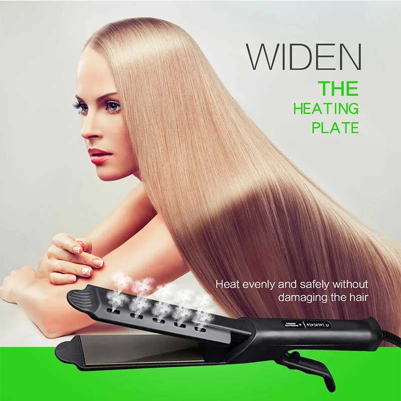 Straighteners Flat Iron Hair Straightener Portable Wide Hair Straighteners Flat Irons Hair PTC Heated W250814